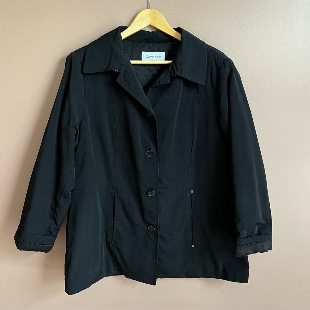 Calvin Klein Women’s Black Button Front Jacket